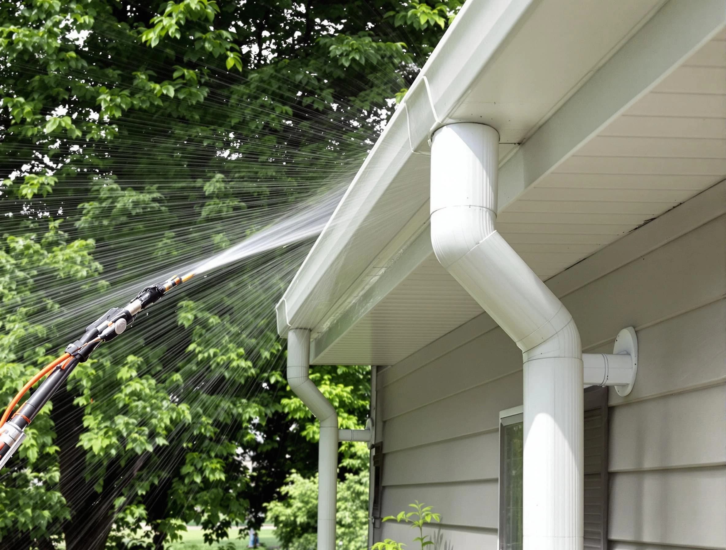 Cleared gutters by Twinsburg Roofing Company for a clean drainage system in Twinsburg, OH