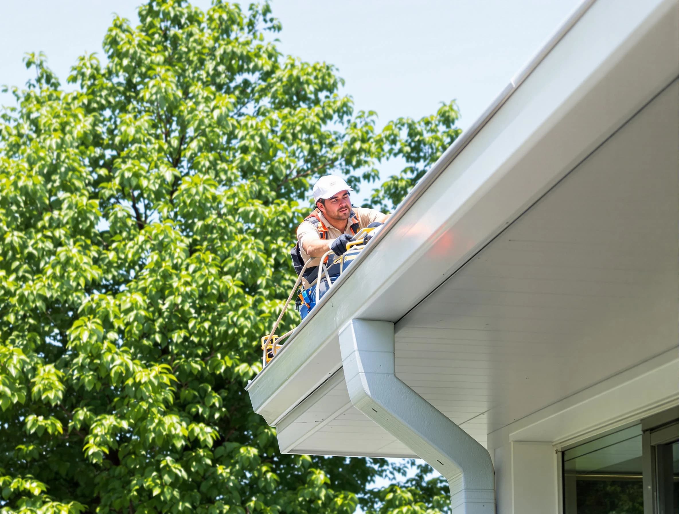 Twinsburg Roofing Company expert examining roof shingles in Twinsburg, OH